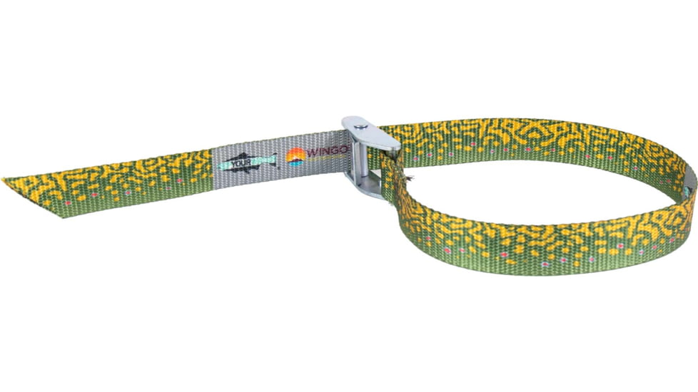 Wingo Outdoors Fish Skin Cam Strap - RepYourWater, Brook Trout, 2 foot length, W-CAM-503-2FT