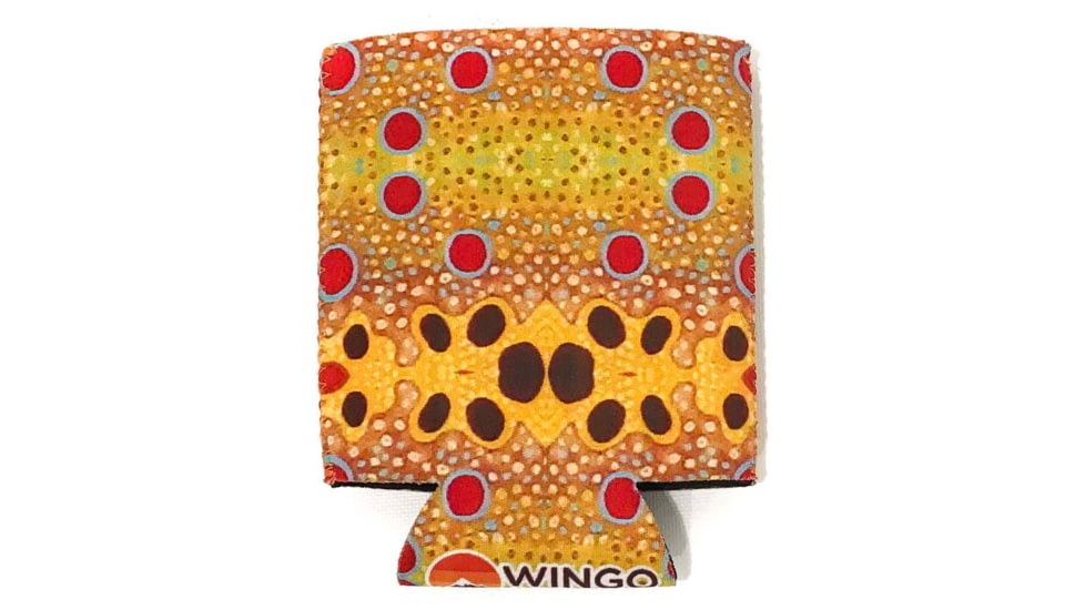 Wingo Outdoors Fish Skin Can Cooler 3-Pack, Brook/Brown/Rainbow, Standard Can, W-CAN-FRE-3PK