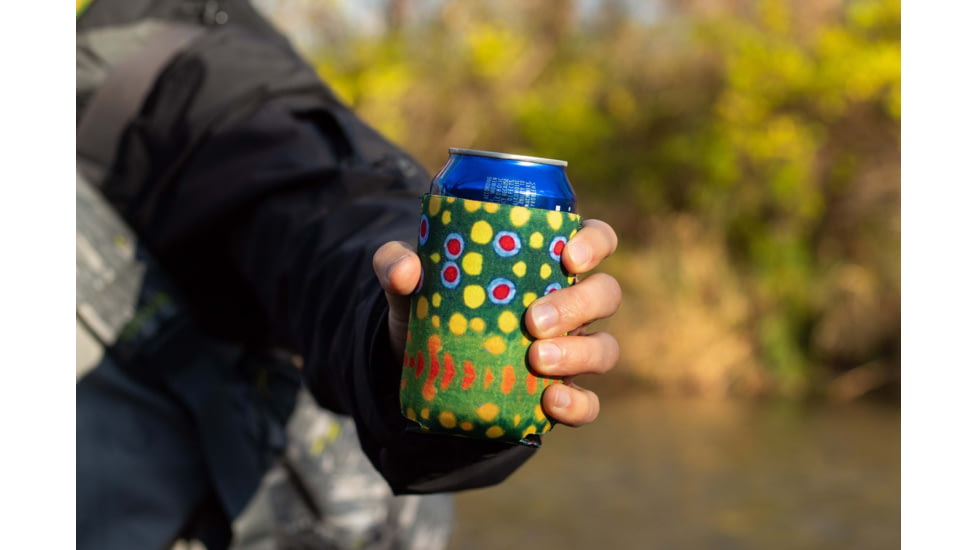 Wingo Outdoors Fish Skin Can Cooler 3-Pack, Brook/Brown/Rainbow, Standard Can, W-CAN-FRE-3PK