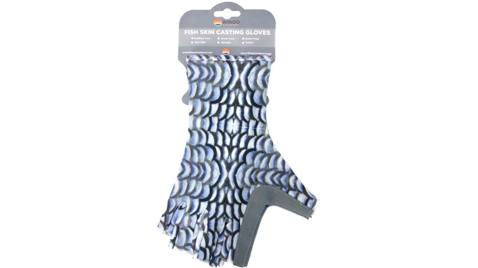 Wingo Outdoors Fish Skin Casting Gloves, Bonefish, One Size Fits Most, W-CGL-102-OS