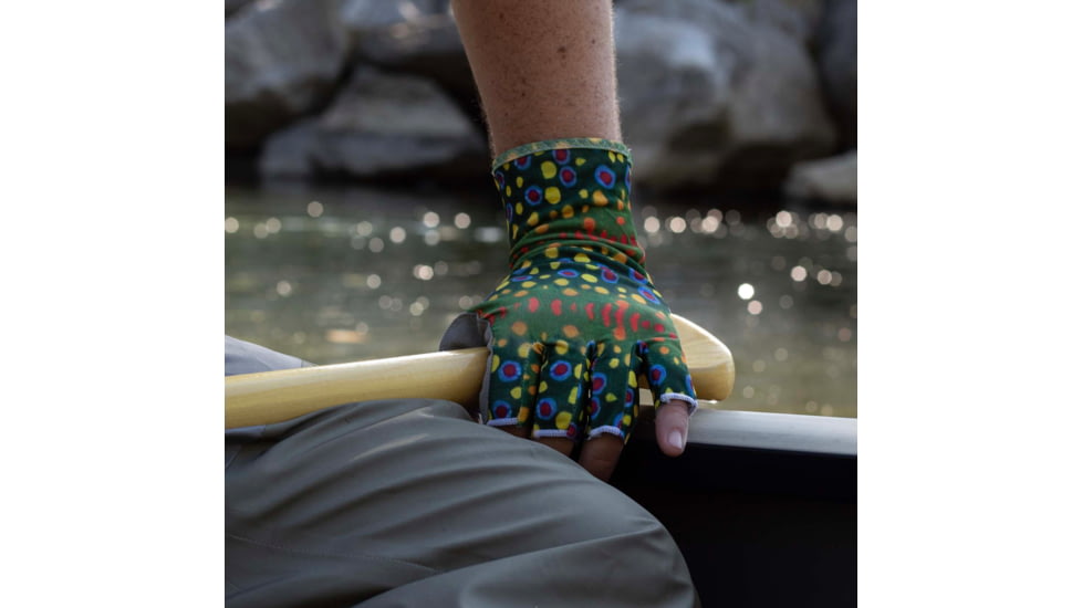 Wingo Outdoors Fish Skin Casting Gloves, Brook Trout, One Size Fits Most, W-CGL-103-OS