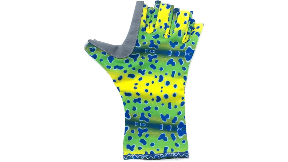Wingo Outdoors Fish Skin Casting Gloves, Mahi Mahi, One Size Fits Most, W-CGL-109-OS