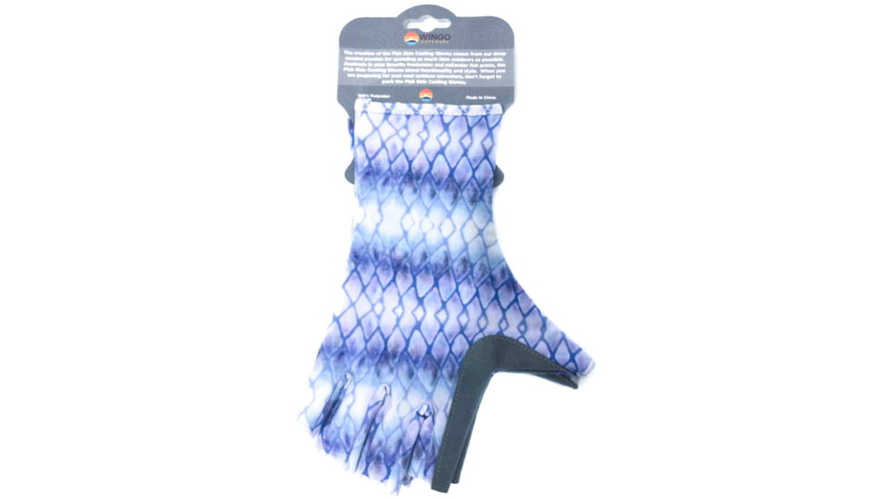 Wingo Outdoors Fish Skin Casting Gloves, Tarpon, One Size Fits Most, W-CGL-116-OS