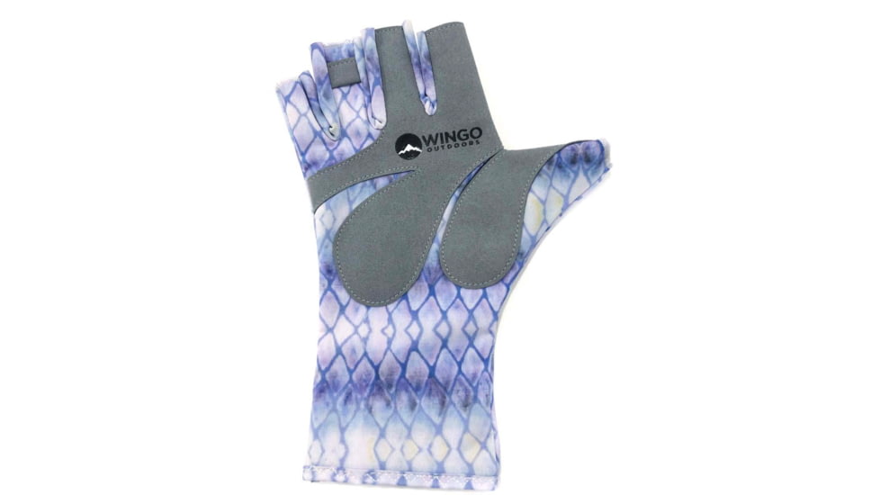 Wingo Outdoors Fish Skin Casting Gloves, Tarpon, One Size Fits Most, W-CGL-116-OS