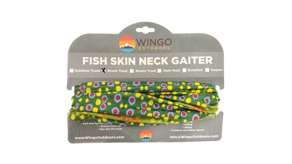 Wingo Outdoors Fish Skin Neck Gaiter, Brook Trout, One Size Fits Most, W-GAI-103-OS
