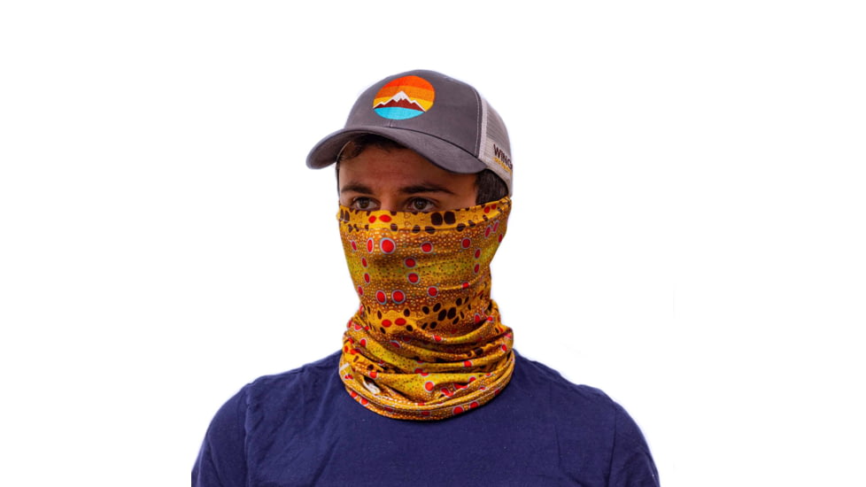 Wingo Outdoors Fish Skin Neck Gaiter, Brown Trout, One Size Fits Most, W-GAI-104-OS