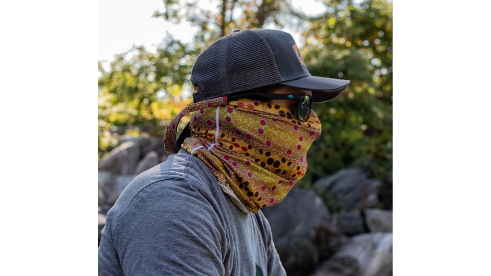 Wingo Outdoors Fish Skin Neck Gaiter, Brown Trout, One Size Fits Most, W-GAI-104-OS