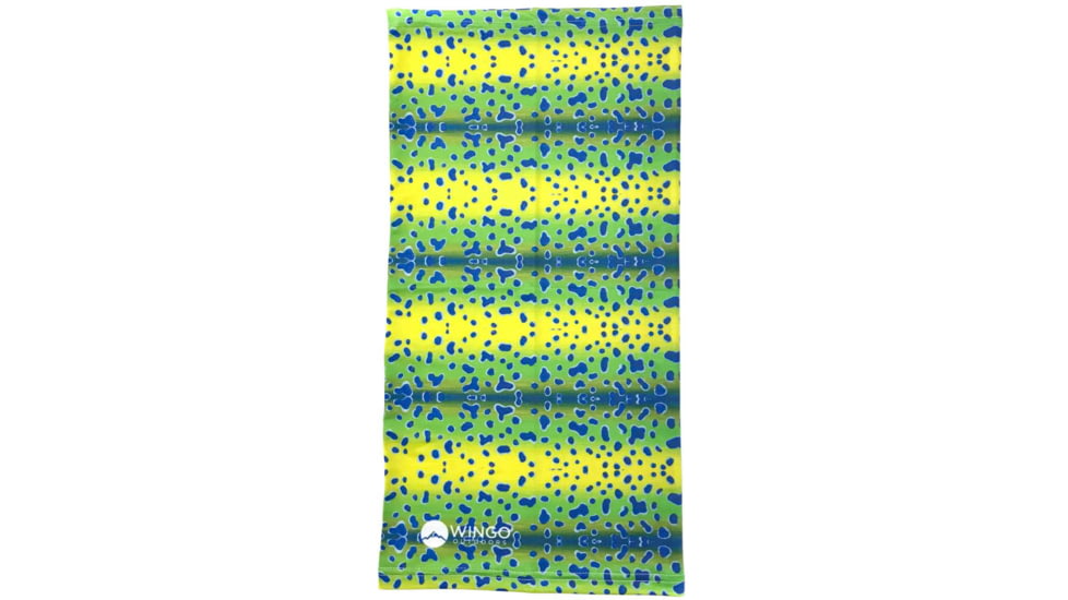 Wingo Outdoors Fish Skin Neck Gaiter, Mahi Mahi, One Size Fits Most, W-GAI-109-OS