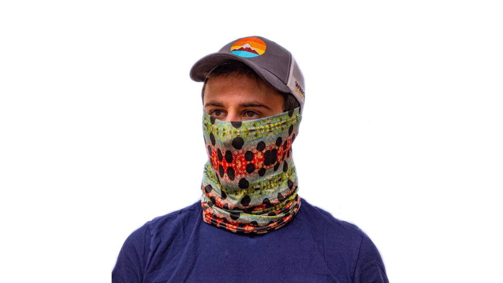 Wingo Outdoors Fish Skin Neck Gaiter, Rainbow Trout, One Size Fits Most, W-GAI-112-OS