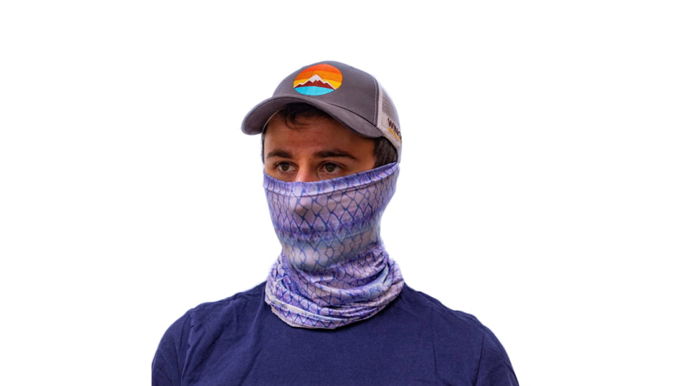 Wingo Outdoors Fish Skin Neck Gaiter, Tarpon, One Size Fits Most, W-GAI-116-OS