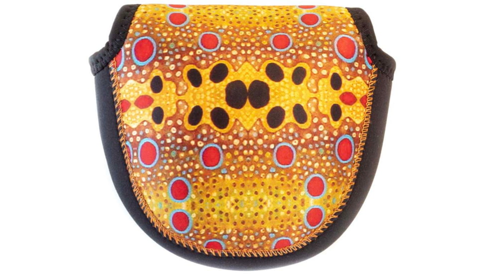 Wingo Outdoors Fish Skin Reel Case, Brown Trout, Large, W-RLC-104-LG