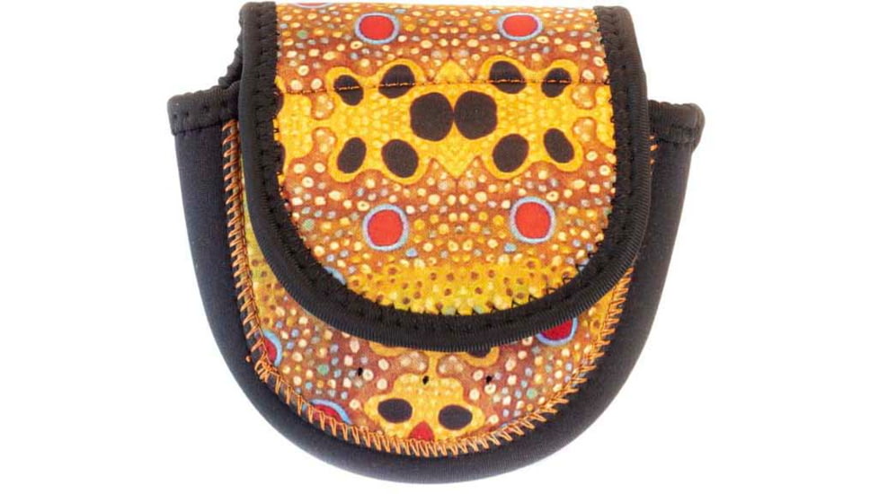 Wingo Outdoors Fish Skin Reel Case, Brown Trout, Small, W-RLC-104-SM