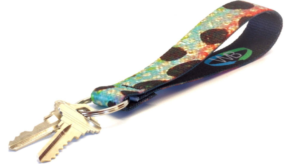 Wingo Outdoors Key Fob, 5in Length, 1in Ring, Rainbow Trout, W-KEY-112-5IN