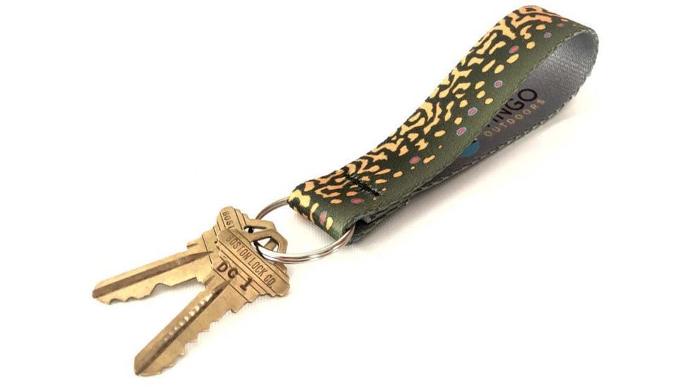 Wingo Outdoors Key Fob - RepYourWater, Brook Trout, 5 inch length, W-KEY-503-5IN