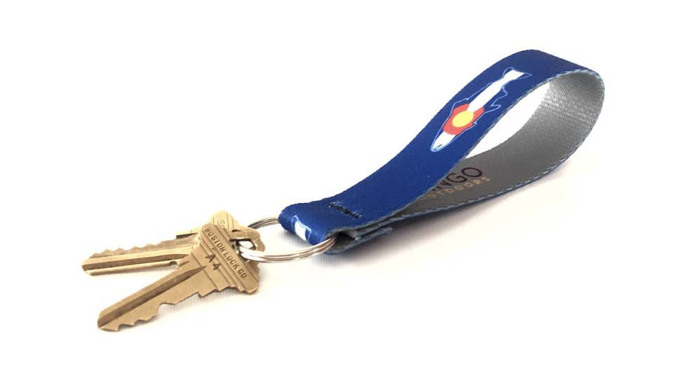 Wingo Outdoors Key Fob - RepYourWater, CO Flag Trout, 5 inch length, W-KEY-505-5IN