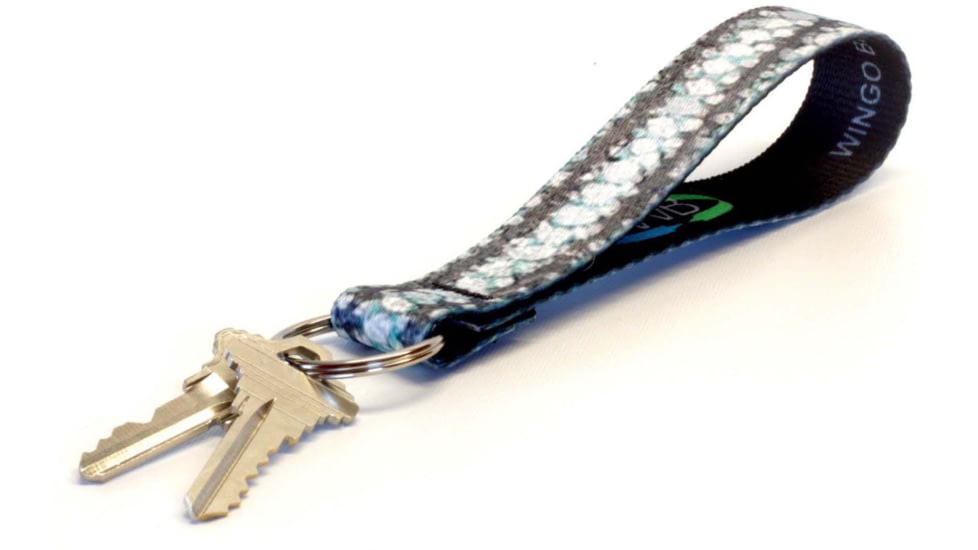 Wingo Outdoors Key Fob, 5in Length, 1in Ring, Striped Bass, W-KEY-115-5IN