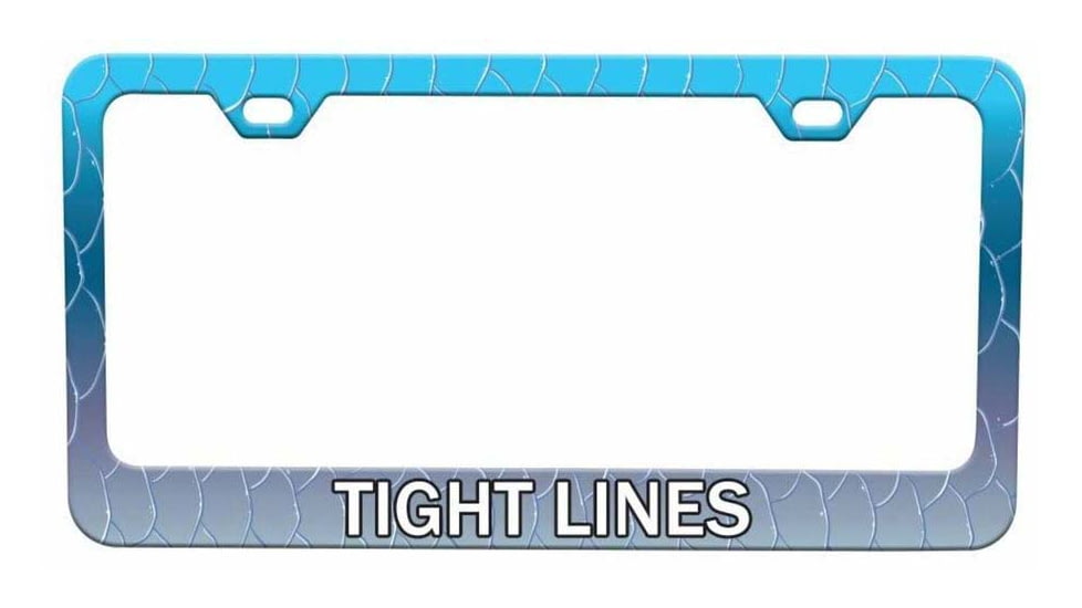 Wingo Outdoors License Plate Frame, Tarpon/Tight Lines, W-LIC-126-TL