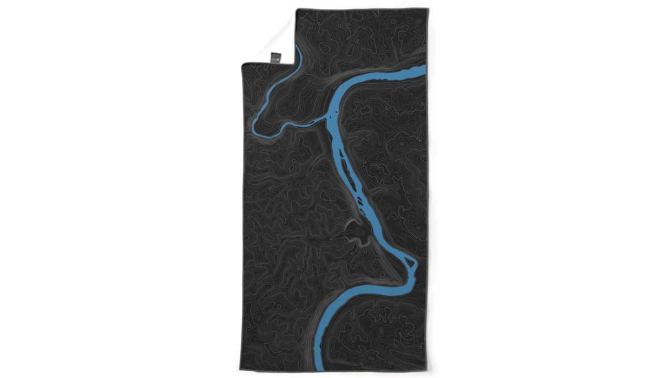 Wingo Outdoors Microfiber Towel, River Topo, W-TOW-409-MF
