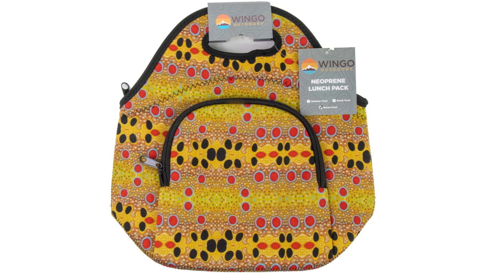 Wingo Outdoors Neoprene Lunch Pack, Brown Trout, 12 x 12 x 6 inches, W-NLP-104-OS