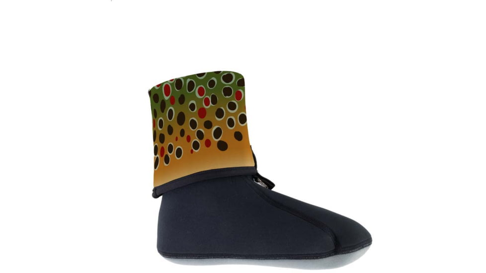 Wingo Outdoors Neoprene Wading Socks, Brown Trout, Large, W-NWS-123-LG