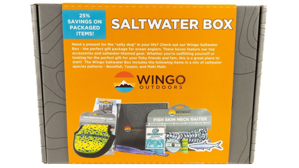 Wingo Outdoors Saltwater Box, Mixed Saltwater, Bonefish, Tarpon, Mahi Mahi, 11.5 x 8.5 x 2.5 inches, W-BOX-SAL-50