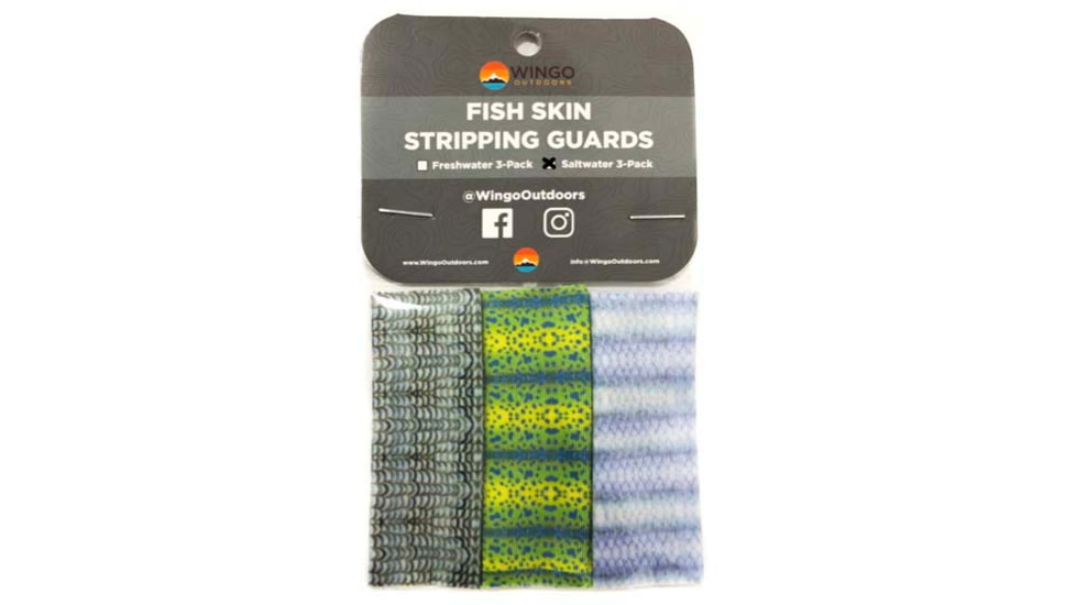 Wingo Outdoors Stripping Guards 3-Pack, Bonefish/Mahi Mahi/Tarpon, One Size Fits Most, W-STR-SAL-3PK