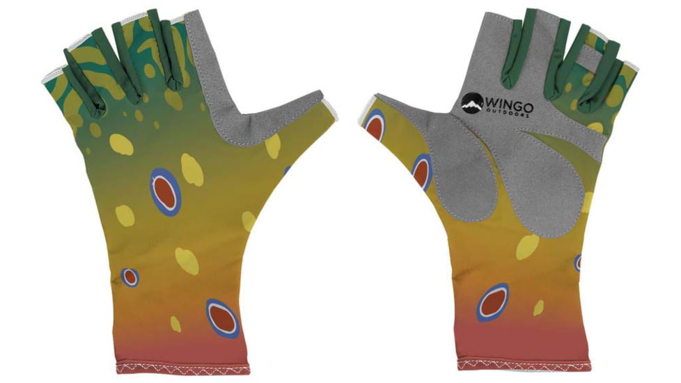 Wingo Outdoors Sun Gloves, Brook Trout, Large/XLarge, W-CGL-122-LXL