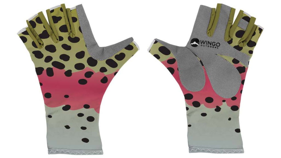 Wingo Outdoors Sun Gloves, Rainbow Trout, Large/XLarge, W-CGL-124-LXL