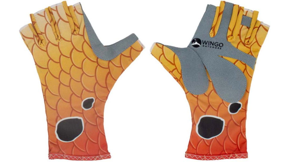 Wingo Outdoors Sun Gloves, Redfish, Large/XLarge, W-CGL-128-LXL
