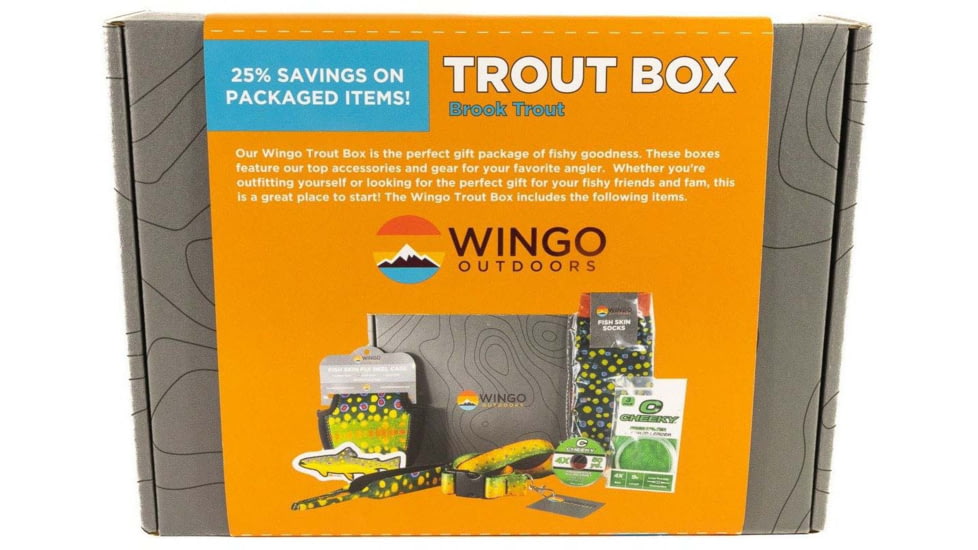 Wingo Outdoors Trout Box, Brook Trout, 11.5 x 8.5 x 2.5 inches, W-BOX-103-50