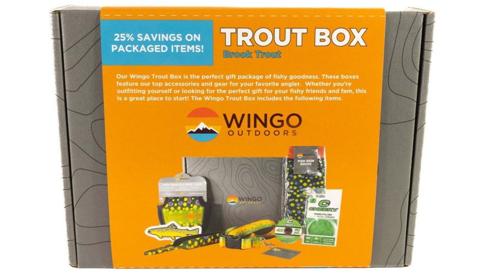 Wingo Outdoors Trout Box, Brown Trout, 11.5 x 8.5 x 2.5 inches, W-BOX-104-50