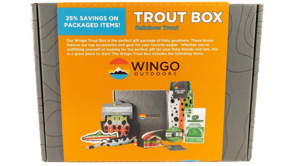 Wingo Outdoors Trout Box, Rainbow Trout, 11.5 x 8.5 x 2.5 inches, W-BOX-112-50