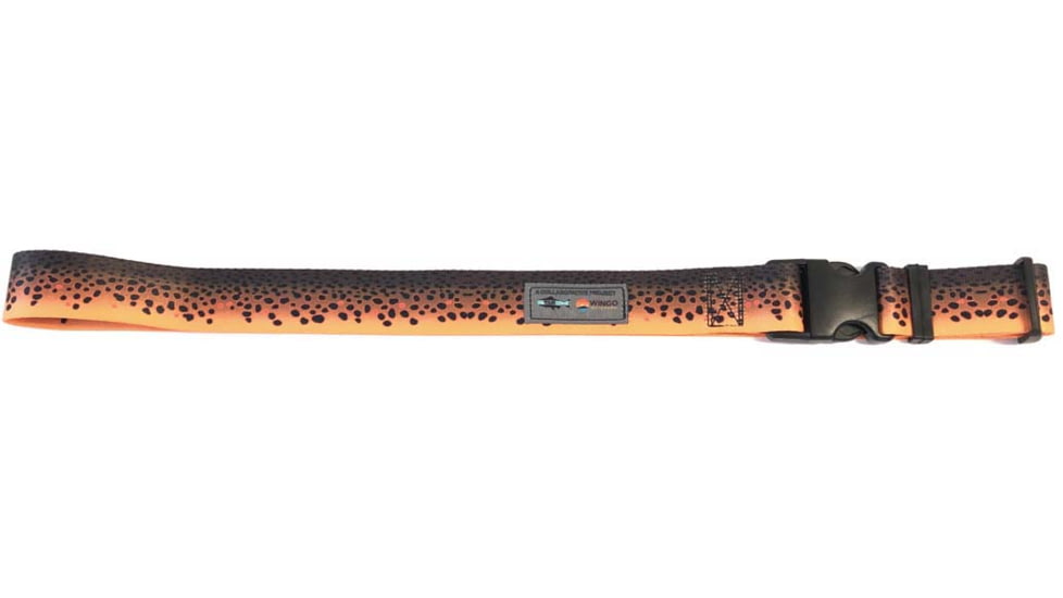 Wingo Outdoors Wading Belt - RepYourWater, Brown Trout, One Size Fits Most, W-WAD-504-OS