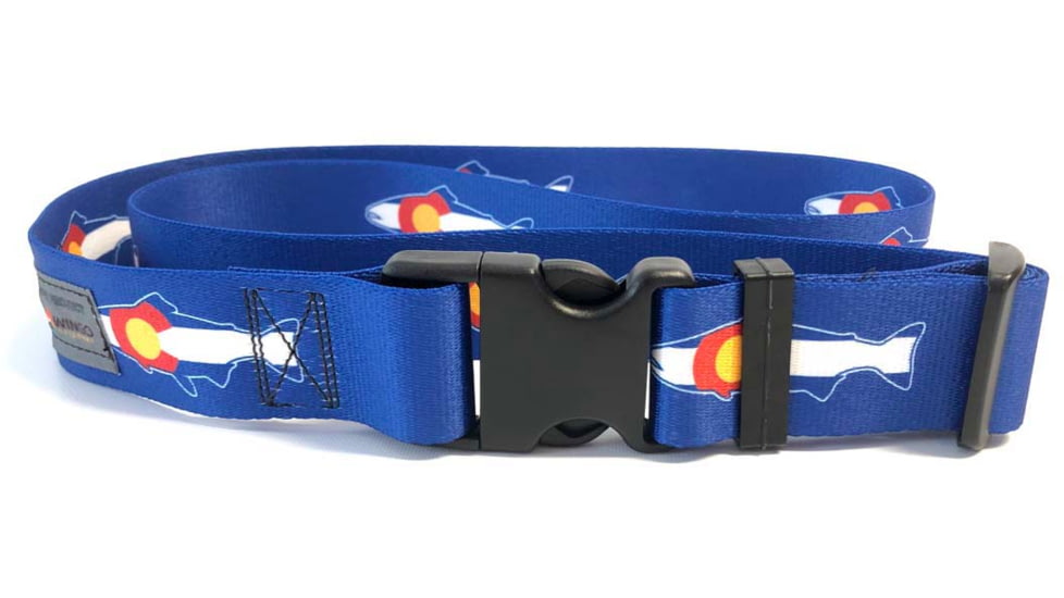 Wingo Outdoors Wading Belt - RepYourWater, CO Flag Trout, One Size Fits Most, W-WAD-505-OS