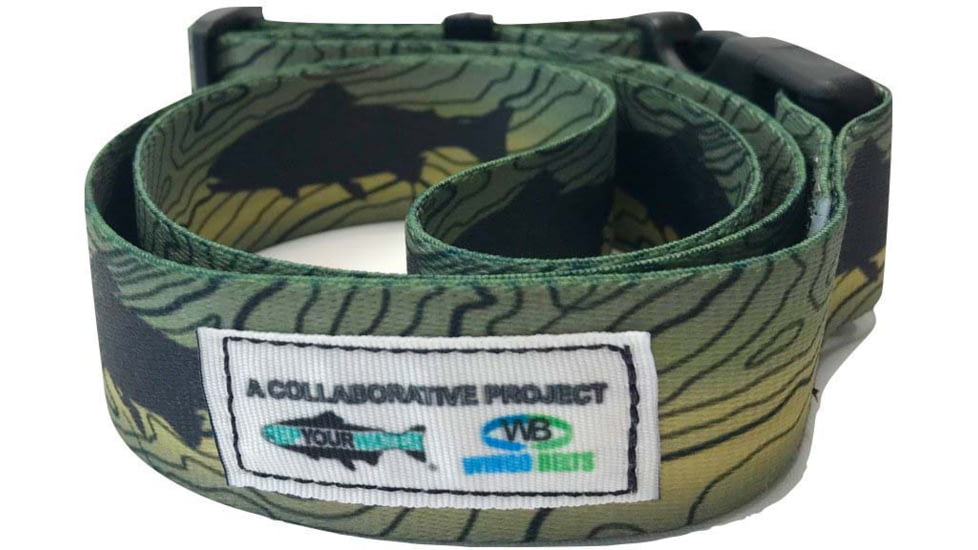Wingo Outdoors Wading Belt - RepYourWater, Topo Trout, One Size Fits Most, W-WAD-513-OS