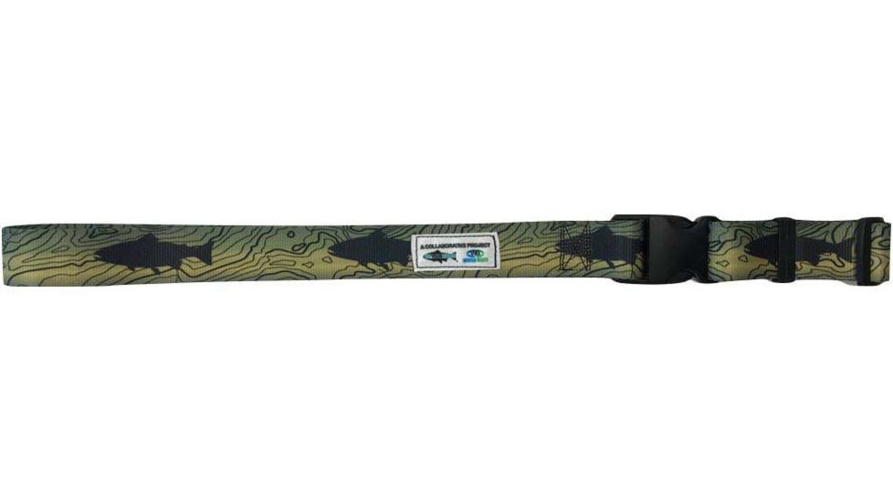 Wingo Outdoors Wading Belt - RepYourWater, Topo Trout, One Size Fits Most, W-WAD-513-OS