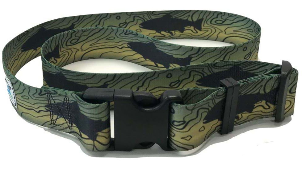 Wingo Outdoors Wading Belt - RepYourWater, Topo Trout, One Size Fits Most, W-WAD-513-OS