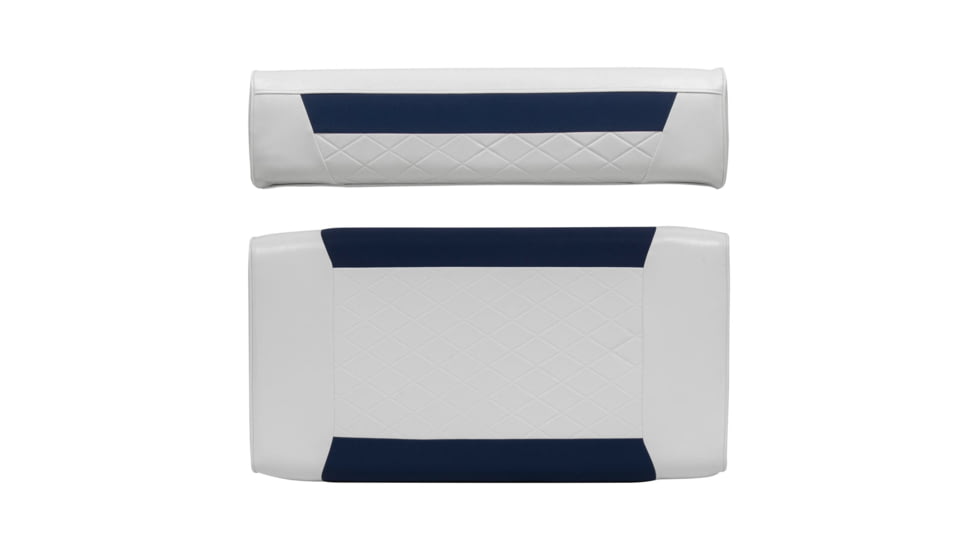 Wise 70 Qt/62 Qt Swingback Cooler Back Rest/Seat Cushion Set, Brite White/Mariner Blue, Medium, 8WD156-BS-1904