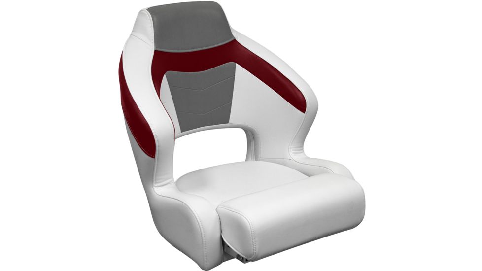 Wise Baja XL Bucket Seat, Brite White/Marble Grey/Dark Red, Large, 3338-1774
