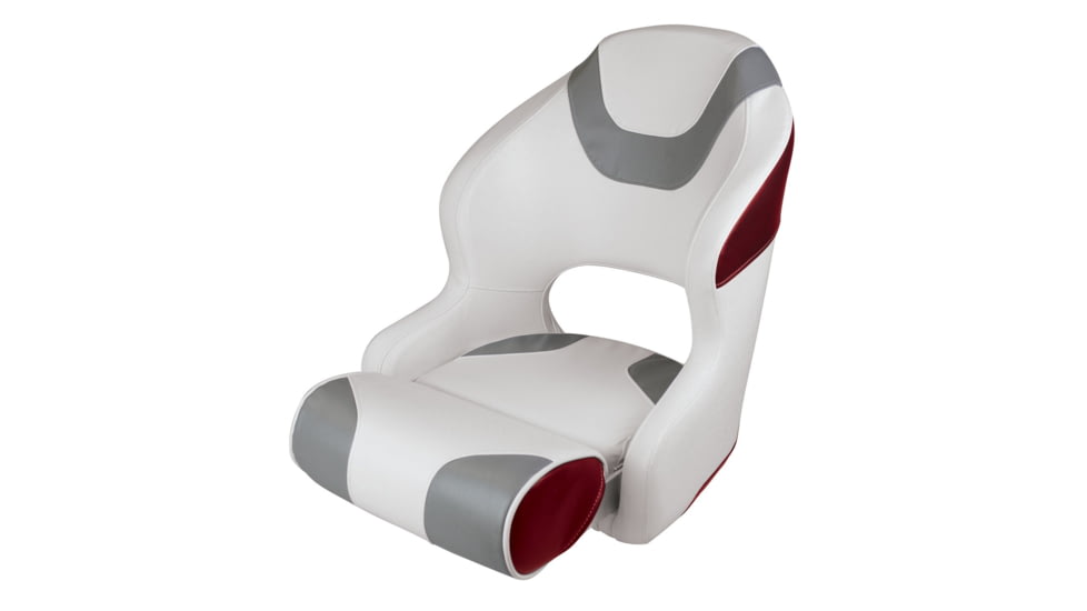 Wise Baja Bucket Seat w/ Flip Up Bolster, Brite White/Marble Grey/Dark Red, Large, 3315-1774