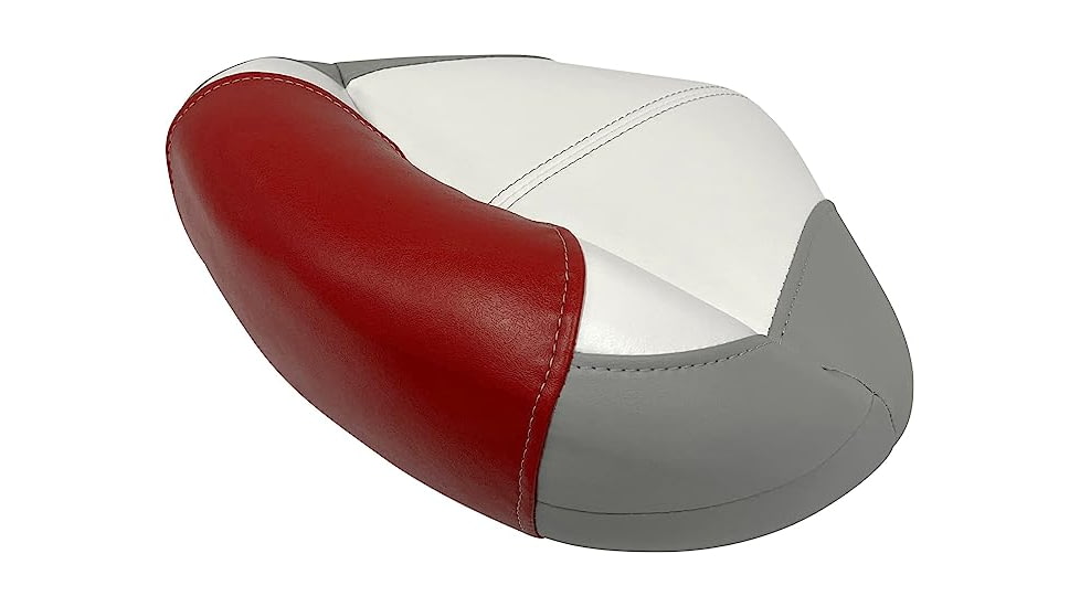 Wise Baja Series Casting Seat, Brite White / Dark Red / Grey, Small, 1466-1774