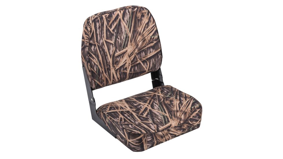 Wise Low Back Camo Boat Seat, Shadow Grass Blades, Medium, 8WD618PLS-728