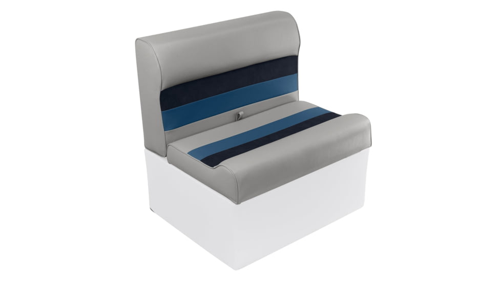 Wise Deluxe Pontoon 27in Bench Seat, Grey/Navy/Blue, Large, 8WD95-1011