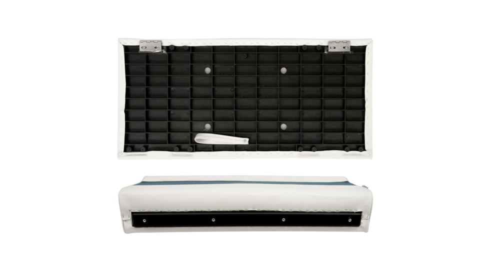 Wise Deluxe Pontoon 36in Pontoon Bench Seat, White/Navy/Blue, Large, 8WD100-1008