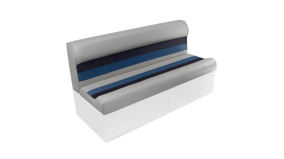 Wise Deluxe Pontoon 55in Pontoon Bench Seat, Grey/Navy/Blue, Large, 8WD106-1011