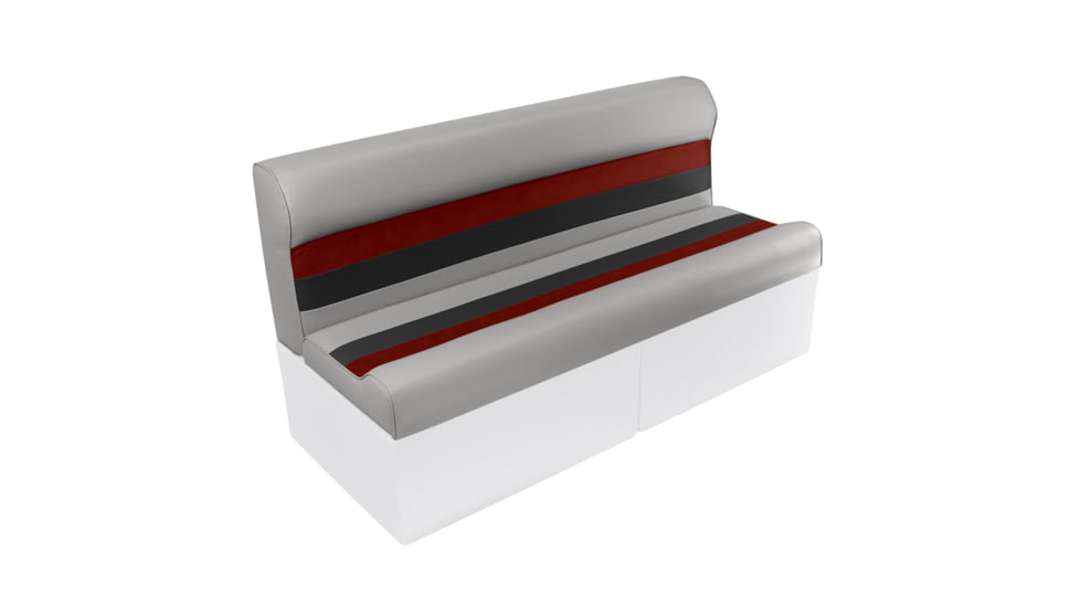 Wise Deluxe Pontoon 55in Pontoon Bench Seat, Grey/Red/Charcoal, Large, 8WD106-1012