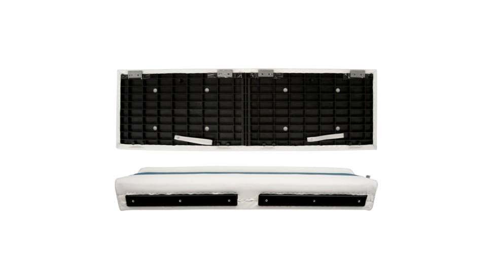 Wise Deluxe Pontoon 55in Pontoon Bench Seat, White/Navy/Blue, Large, 8WD106-1008