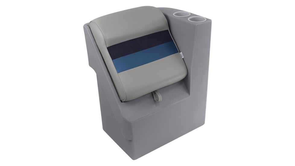 Wise Deluxe Pontoon Lean Back Recliner - Right, Grey/Navy/Blue, Large, 8WD1305R-1011