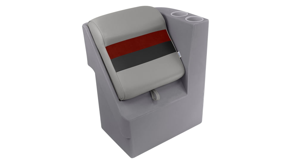 Wise Deluxe Pontoon Lean Back Recliner - Right, Grey/Red/Charcoal, Large, 8WD1305R-1012