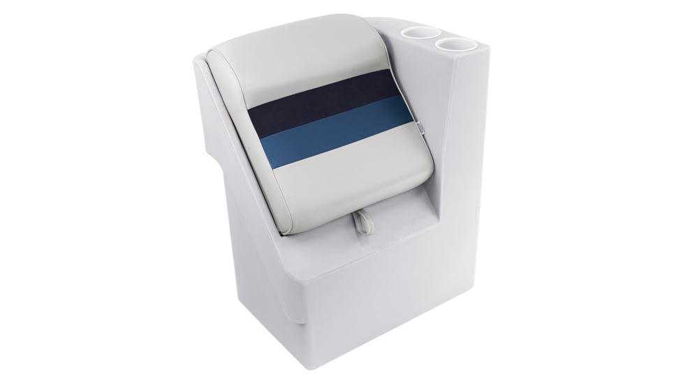 Wise Deluxe Pontoon Lean Back Recliner - Right, White/Navy/Blue, Large, 8WD1305R-1008